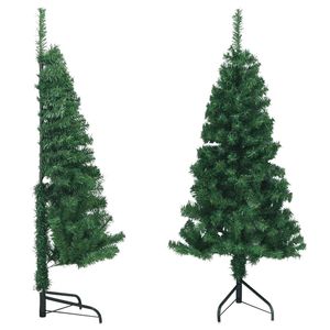 5 ft albero di natale angolo angolo angolo albero di natale artificiale PVC verde - Product Image 1