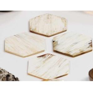 Ensemble de sous-verres en corne naturelle de qualité supérieure, sous-verres faits à la main pour la maison, l'hôtel, le café, utilisation sur table - Product Image 5