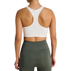 TRIMMY SPORTS Girls Simple Seamless High Support Eco-Friendly Breathable Quick Dry Front Sports Bra Removable <b>Pads</b> V-<b>neck</b> Black - Product Image 4