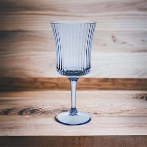 Verre à vin en plastique sans BPA 14oz couleur bleue ligne droite - Product Image 6