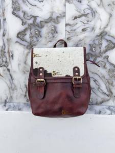 Sac à dos en cuir de vache véritable, style western, sacs d'école unisexes, 2 en 1, multi-usages, sacs de créateur unisexes de haute qualité - Product Image 2