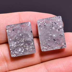 Cabochon d'aquamarine noire de qualité supérieure, exclusif, forme rectangulaire lisse, couleur naturelle, pour la création de bijoux DIY créatifs - Product Image 3