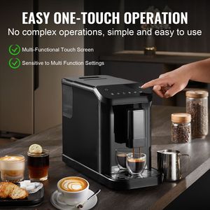 Máquina de Espresso Automática Profesional de 15 Bares con Molinillo Incorporado, 15 Niveles de Ajuste de Molienda, Conveniente para Uso en el Hogar o la Oficina - Product Image 3