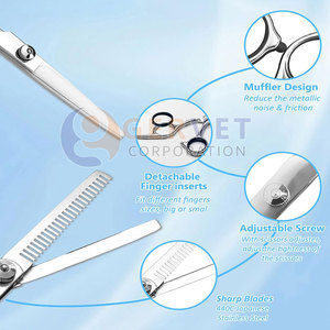 Nouvel ensemble de ciseaux de coiffure et d'éclaircissage en acier inoxydable de haute qualité pour barbier, personnalisable pour une coupe professionnelle - Product Image 3