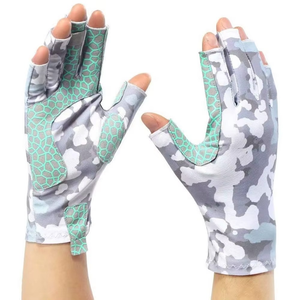 Gants de pêche en cuir personnalisés OEM, isolés, pour l'extérieur, avec fermeture auto-agrippante, antidérapants, imperméables, respirants, protection UV - Product Image 1