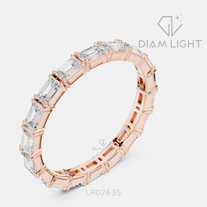 Bague de fiançailles en or blanc 14 carats avec diamant de laboratoire certifié IGI, taille émeraude 1,59 carat, bijoux fins - Product Image 4