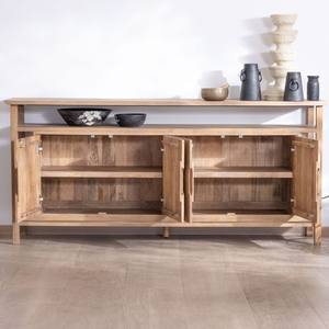 Aparador de 4 puertas estilo Japandi Vandana Crystal Space en madera maciza de mango Haya 200 cm - Product Image 3