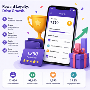 โซลูชัน CRM ระบบสะสมแต้มและรางวัลสำหรับลูกค้าบนคลาวด์ พร้อมระบบวิเคราะห์คะแนนสะสมและระบบแนะนำลูกค้า รองรับ Android และ iOS - Product Image 2