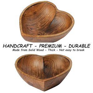 Handcrafted Wooden Serving <b>Bowl</b> <b>with</b> <b>Lid</b> Natural Mango Wood Fruit <b>Bowl</b> for Salad Snacks Dry Fruits and Kitchen Utensil - Product Image 2