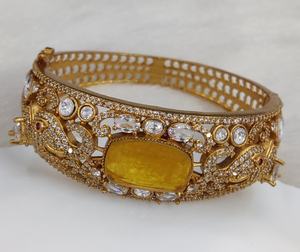 Pulsera Abrible de Moissanita Polki y Piedra Doble de Calidad Premium, Hermosos Colores Disponibles, Perfecta para Usar en Fiestas - Product Image 2