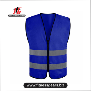 JUST FITNESS GEARS Gilet de travail réfléchissant à capuche longue pour homme, logo personnalisé, 100% polyester, haute visibilité, poches zippées - Product Image 5