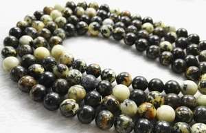 Perles rondes en turquoise africaine, pierres naturelles pour la création de bijoux DIY, vente en gros - Product Image 4