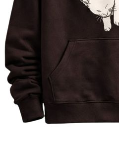 Sweat à capuche personnalisé pour homme avec imprimé chat marron, en molleton de coton, décontracté, streetwear, fabricant sur mesure, fournisseur de vêtements en gros - Product Image 3