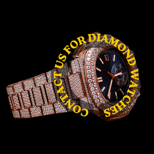 Reloj Unisex de Cuarzo de Alta Calidad con Caja Cuadrada de Dos Tonos, Esfera Azul Cronógrafo y Bisel con Incrustaciones de Diamantes Moissanite - Product Image 1