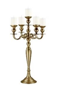 New Menorah Gold Candelabra 7 Arms Candle Holder Wedding Home <b>Table</b> Centerpieces Home Candle Holder Available at <b>Low</b> Price & MOW - Product Image 4