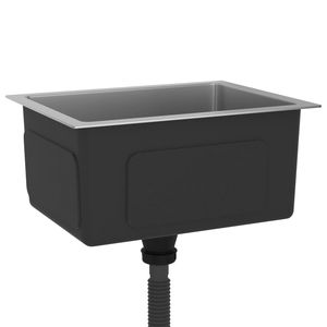 Évier de cuisine en acier inoxydable fait main - Product Image 3