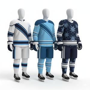New Style Breathable Quick Dry Ice Hockey Uniform Sets 100% Polyester Customized Options OEM Service High Quality Men's Adult - Product Image 4