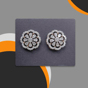 Boucles d'oreilles solitaires en diamant, bijoux de laboratoire, boucles d'oreilles pour femmes, boucles d'oreilles en or de luxe, diamants éthiques, bijoux de mariée - Product Image 1