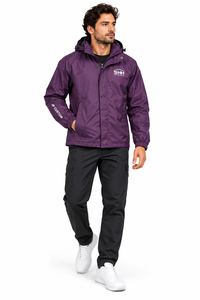 Chaqueta Impermeable con Capucha para Hombre, Cortavientos Ligero con Solapa para Tormentas, Forro de Malla, Puños Elásticos, Ropa Exterior con Logotipo Personalizado - Product Image 4