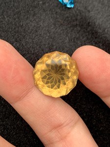 Pierre précieuse naturelle en citrine, coupe fleur, cristal doré à facettes, pierre lâche pour la fabrication de bijoux, bague, pendentif, collier - Product Image 4