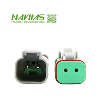 Steker Jantan 2 Pin Deutsch DT dan Soket Betina IP67 Tahan Air Tembaga Berlapis Timah 250V Kabel Harness Otomotif EV