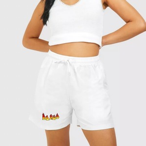 Shorts OEM pour femmes, couleur unie, coupe décontractée, taille élastique, pour le sport, le cyclisme et l'entraînement - Product Image 4