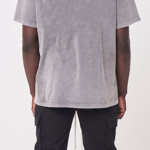 T-shirt Homme Oversize 100% Coton Délavé Effet Usé Style Urbain - Product Image 5