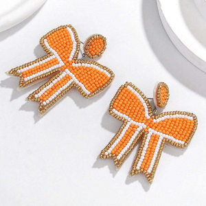 Pendientes Artesanales con Motivo de Mariposa, Bordados con Cuentas, Base de Algodón Ligero, Accesorios de Moda con Cristales - Product Image 4