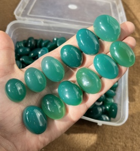 Ónix Verde Certificado GIA, Cabujón Ovalado de Fondo Plano, Piedras Sueltas Naturales para Joyería, Pulido, Venta al por Mayor con Cambio de Color - Product Image 1