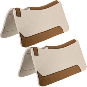 Tapis de selle en feutre de laine vert de l'Ouest durable avec doublure en tissu absorbant les chocs pour plus de confort et de performance - Product Image 3