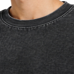 T-shirt personnalisé pour homme en coton lavé style vintage, coupe décontractée, en coton doux et épais, respirant, idéal pour le streetwear et la mode masculine - Product Image 5