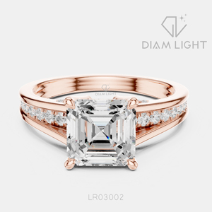 Classic 1.78CT Asscher Cut Lab Grown Diamond Engagement <b>Ring</b> in 14KT White Gold with F+ Color VS+ Clarity Engagement <b>Ring</b> - Product Image 5
