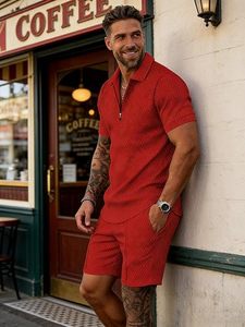 Conjunto Deportivo Informal para Hombre de Alta Calidad, Transpirable, Ecológico, de Secado Rápido, 100% Poliéster, Camiseta y Pantalones Cortos, Directo de Fábrica - Product Image 2
