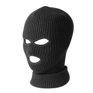 Green Knitted Balaclava Full Face Mask Unisex Adult Outdoor Wear Adjustable Head Circumference 100% Polyester Material Image - Product Image 3