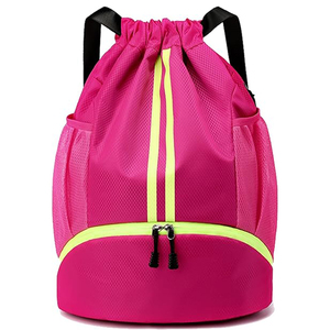 SHAGHAF SPORTS WEAR Custom Blue Microfiber <b>Drawstring</b> Backpack Men Women | <b>Waterproof</b> Sports Gym <b>Bag</b> | Lightweight Travel 50-70L - Product Image 1