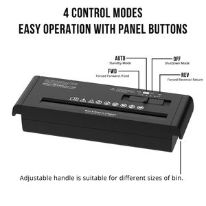 Distruggidocumenti Portatile per Casa <span class=keywords><strong>con</strong></span> <span class=keywords><strong>Braccio</strong></span> Estensibile, Taglio a Strisce da 6 Fogli, Cestino Piccolo per Distruggere Carte - Product Image 4