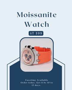 นาฬิกาข้อมือผู้ชาย VVS Moissanite ระบบจักรกล สายขนาด 20 มม. ประดับเพชรเต็มเรือน หน้าปัดอนาล็อก กระจกกันน้ำ 10 บาร์ ตัวเรือนสแตนเลส สไตล์ฮิปฮอป - Product Image 1