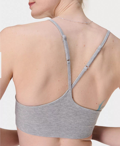 Débardeurs courts pour femmes, sans manches, dos nageur, en coton, pour le sport - Product Image 3