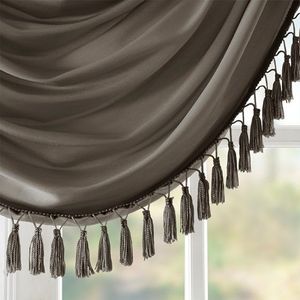 Peltro 38x46 in finta seta cascata abbellita mantovane eleganti tende e mantovane - Product Image 4
