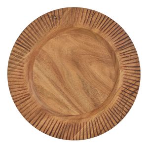 Plato de Madera de Mango Natural, Diseño de Lujo, Vajilla para Bodas, 100 Piezas MOQ, Plato Decorativo con Ranuras para Servir - Product Image 1