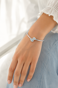 Brazalete de Aguamarina y Diamantes en Plata de Ley 92.5 KLSB-20686 - Product Image 5