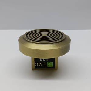 Round <b>Brass</b> Furniture <b>Knob</b> with Spiral Design for Drawer Cabinet Hardware Traditional Style Durable Finish - Product Image 4