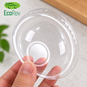 EcoRev Couvercles à visser réutilisables en plastique anti-déversement à ouverture facile pour gobelets à boissons, couleurs blanc, noir, beige, crème, avec design de ventilation vapeur - Product Image 5