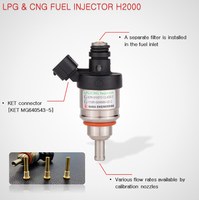 Inyector de GLP Coreano HANA Premium Nuevo para Autos Fiat, DC 12V, 2 Años de Garantía, Metálico, Hecho en Corea