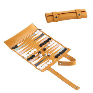 Travel Roll Leather <b>Backgammon</b> <b>Board</b> Game Set-Foldable Durable Eco-Friendly Portable Outdoor Party Games High Quality - Product Image 1