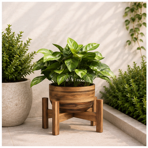 Marvelous Design Wooden Plant Stand Solid Wood Flower <b>Pot</b> <b>Holder</b> for Indoor Living Room & Outdoor Balcony Decor - Product Image 2