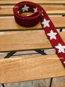 Handcrafted Luxury Eco-Friendly High Quality Portable Beaded Strap Red White Star Pattern Fashionable Purse <b>Bag</b> <b>Accessory</b> - Product Image 2