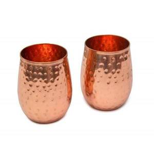 Copper Tumbler Set With Reusable <b>Metal</b> <b>Straws</b> Drinking Cups Cleaning Brush Mirror Finish Beverage Glass Gift Collection - Product Image 3