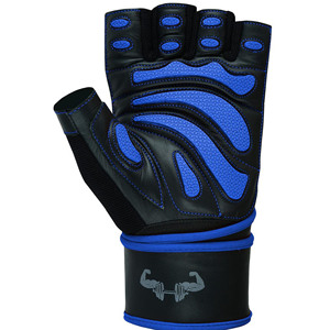 Weight Lifting Gloves <b>Half</b> Finger Leather Adjustable Wrist Strap Breathable Non <b>Slip</b> Gym Fitness Gloves For Men - Product Image 3