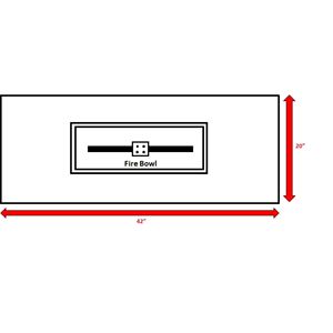 16\" X 42\" Steel Outdoor <b>Fire</b> <b>Pit</b> <b>Table</b> <b>with</b> Lid Durable and Stylish for Year-Round Use - Product Image 5